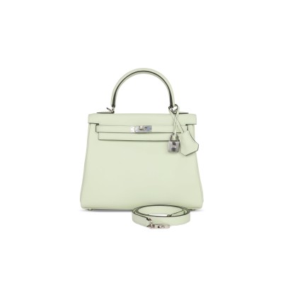 HERMES KELLY 25 SWIFT PALLADIUM HARDWARE (25*17*7cm)
